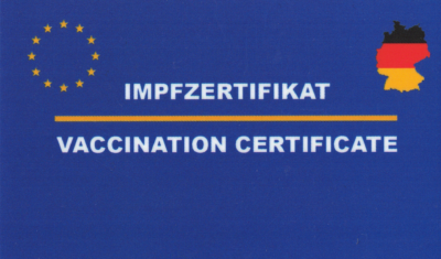 Dreikoenigen Apotheke gedrucktes Impfzertifikat